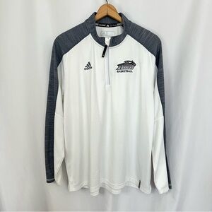 NCAA Adidas Men XLWhite Sideline Climalite 1/4 Zip Hi-Visibility Reflective Knit
